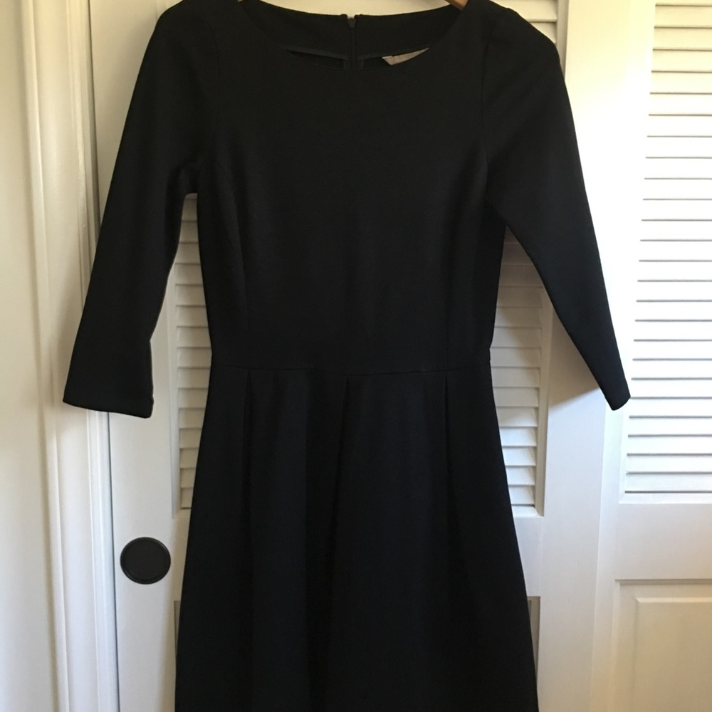 Banana Republic fit and flare black dress